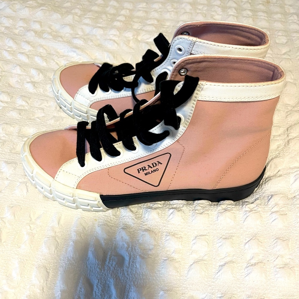 Prada Cassette High Top Sneakers